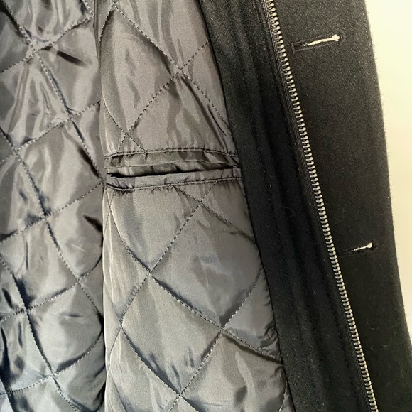 St. John's Bay Men's Black Wool-Blend Men's Town Coat - L - Pre-owned - Picture 4 of 10